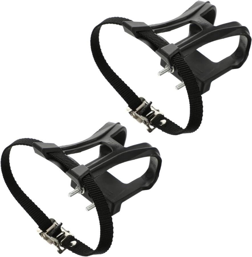 Fiets Pedaalrie Teenclips Veilig Fietsen Verstelbare Anti-Slip Lengte Zwart