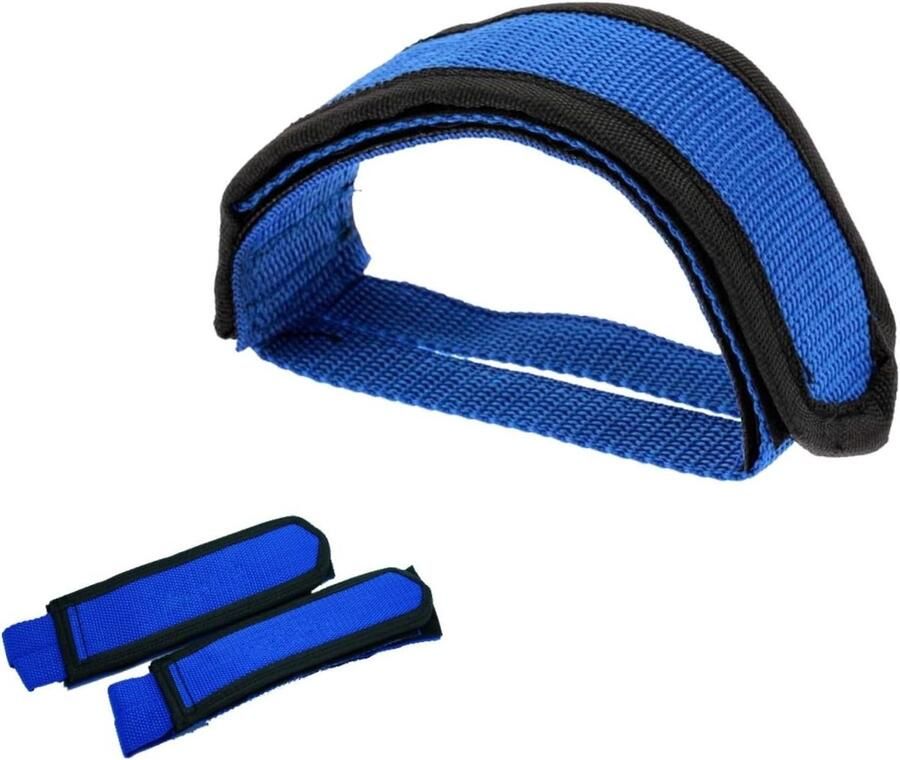Fiets Pedaalrie Teenrie Fiets Veilig Fietsen Dubbele Klittenbandsluiting Universeel Verstelbaar Blauw