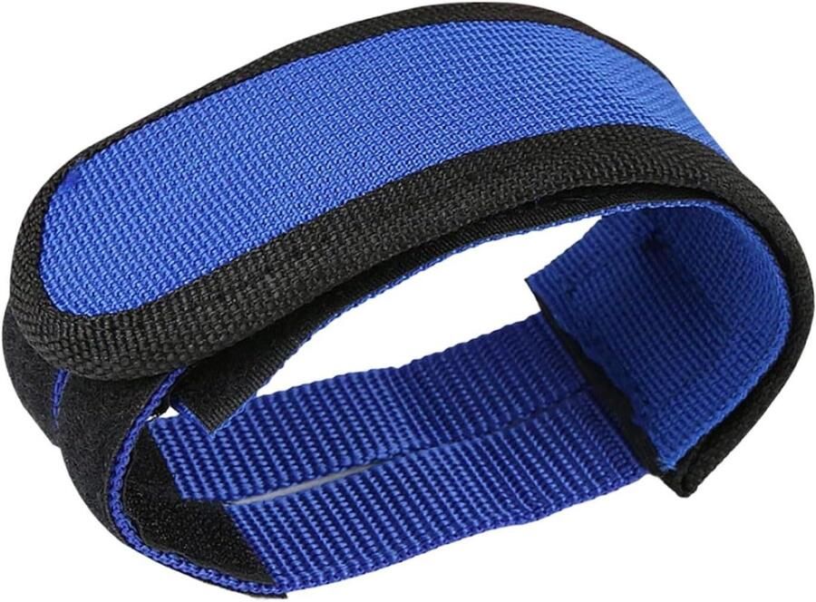 Fiets Pedaalrie Verstelbare Teenclips Veilig Fietsen Anti-slip Klittenband Universeel Ontwerp Blauw