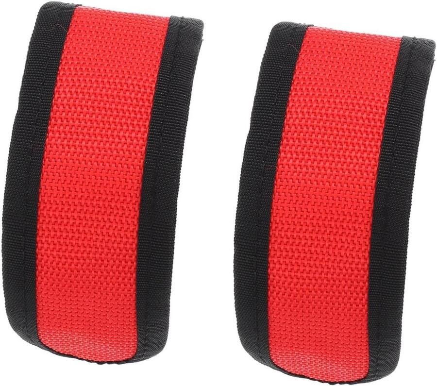 Fietspedaalrie Voetrie Fiets Veilig Fietsen Verstelbaar Nylon Universele Maat Rood - Foto 2