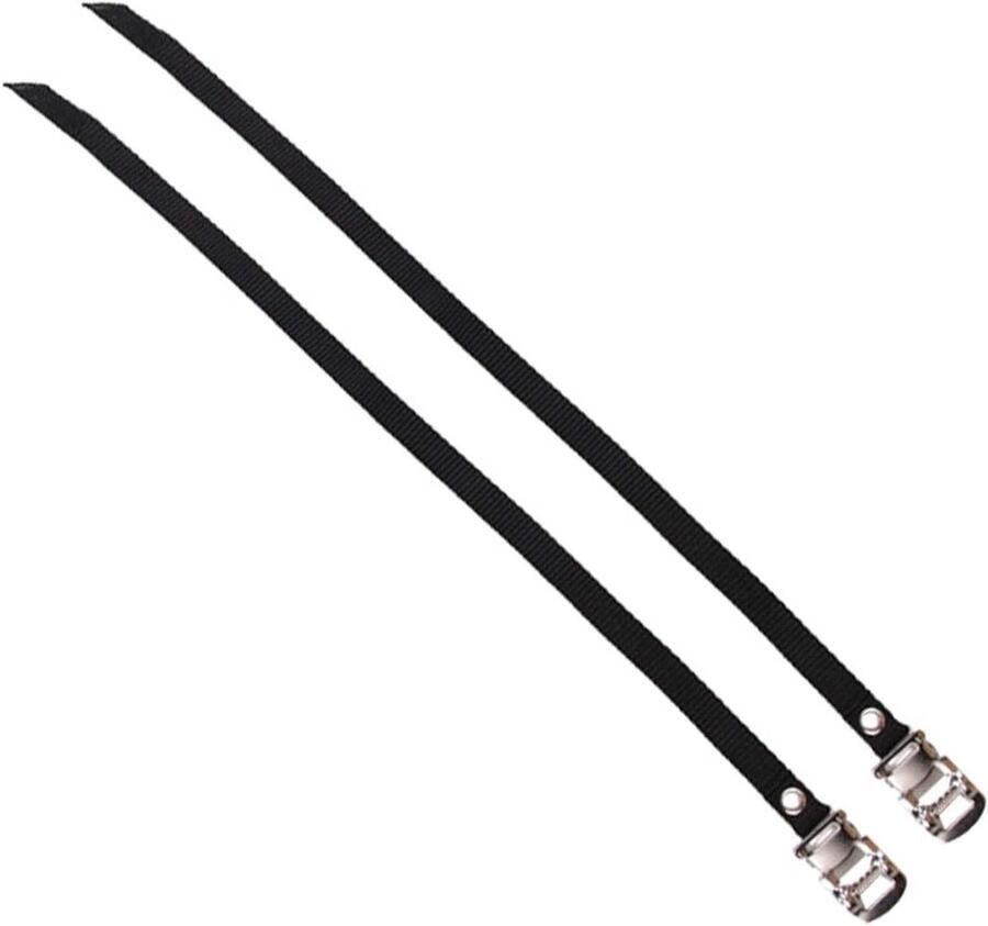 Fiets Pedaalrie Voetrie Set Veilig Fietsen Verstelbaar Nylon 2 Stuks Zwart
