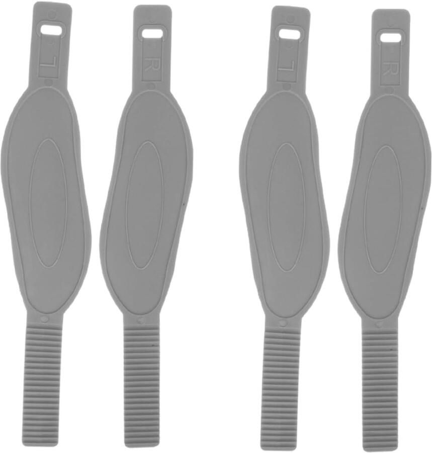 Fiets pedaalrie Voetrie Sportieve training Slijtvast rubber 2 paar Grijs