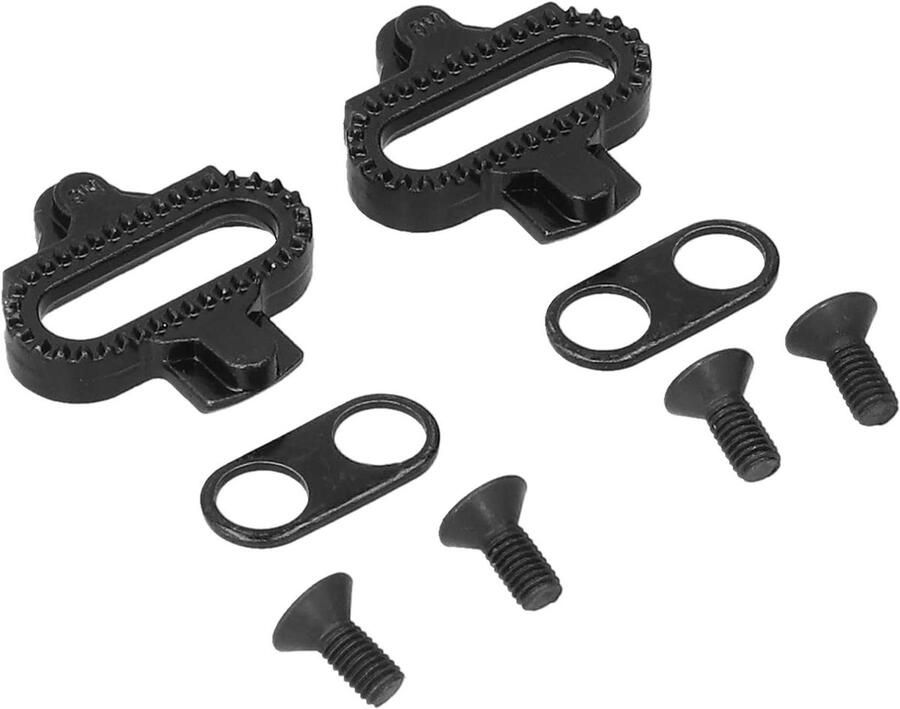 Fiets Pedaalset Clipless Plaatjes Mountainbiken Verbeterde Krachtoverbrenging 62 Gram Zwart