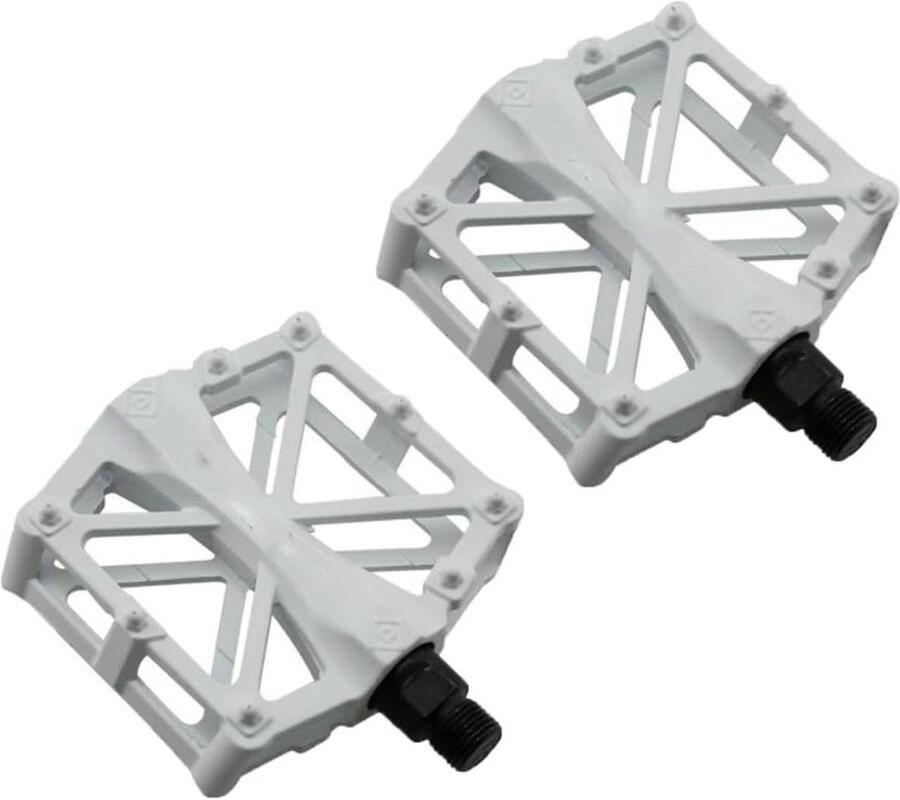 Fiets Pedalen Aluminium Pedalen Fietsen Mountainbike Antislip Oppervlak 98 x 27 mm Wit