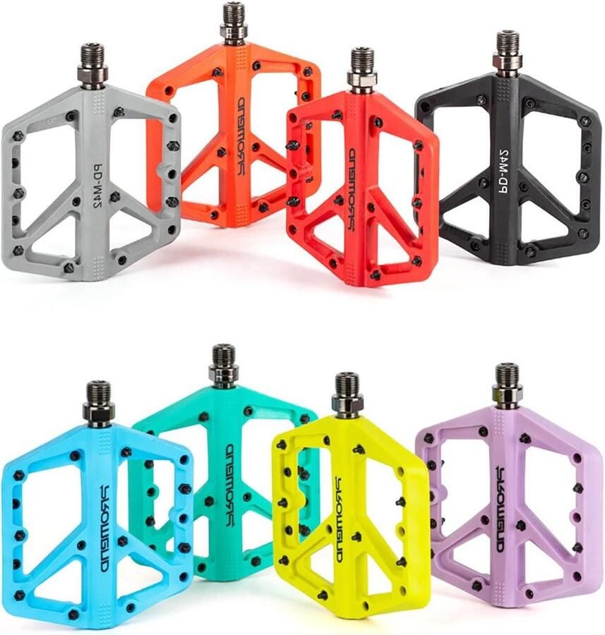 Fiets Pedalen BMX MTB Comfortabel Fietsen Anti-slip Stalen Tips Standaard Interface Geel