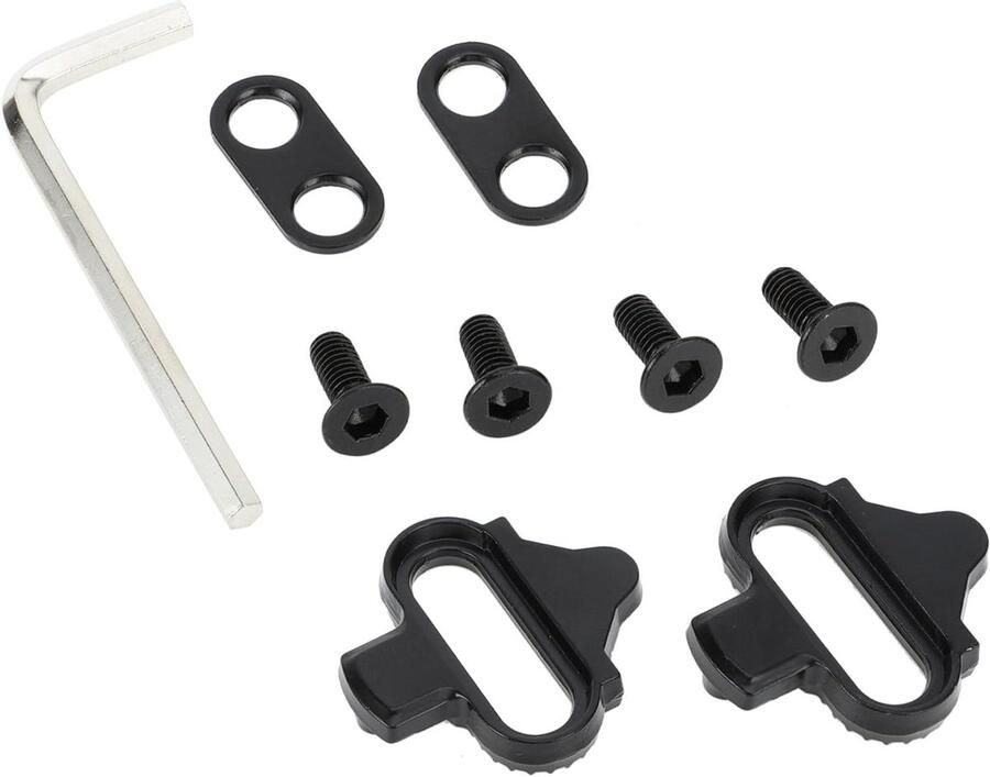 Fiets Pedalen Cleats Schoenplaatjes Fiets Veilig Fietsen Anti-slip Ontwerp 1 Set Zwart
