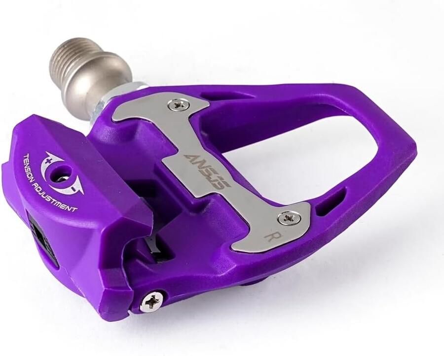 Fiets pedalen Clipless pedalen Wegwielrennen Lichtgewicht aluminium 6 graden float Zwart