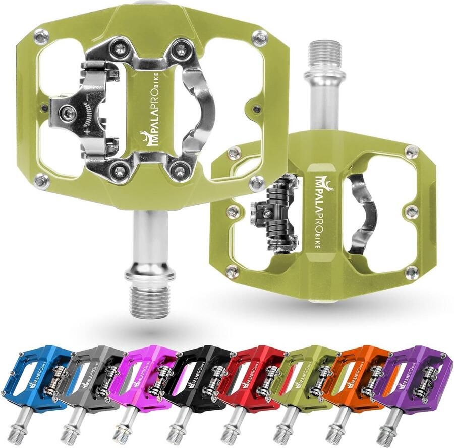 Fiets Pedalen Dubbele Functie: Platte Pedalen & SPD Compatibel MTB Racefiets