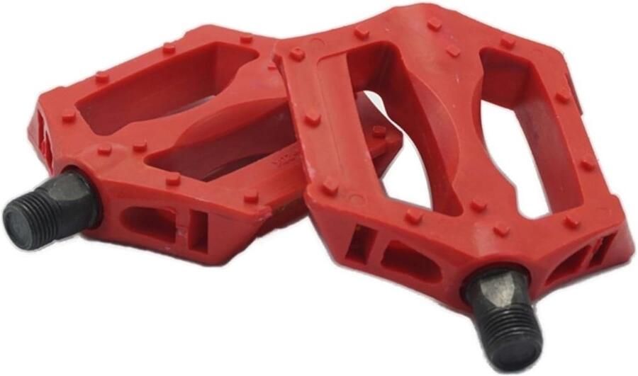 Fiets Pedalen Fiets Voet Plat Verbeteren Fietservaring Antislip Oppervlak 90 mm Breed Rood