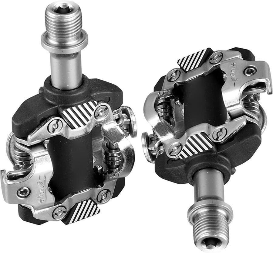 Fiets Pedalen Klik Pedalen Mountainbiken Afgedichte Lagers Lichtgewicht Zwart Zilver