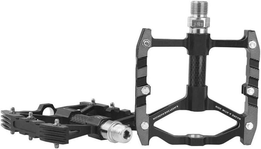 Fiets Pedalen Lichtgewicht Fietsdelen Mountainbiken Carbon Fiber As 115x95x15mm Zwart
