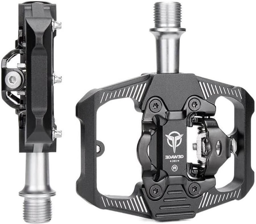 Fiets Pedalen Lock Pedaal Mountainbiken Fietsen Dubbele Functie 106 x 92 mm Zwart