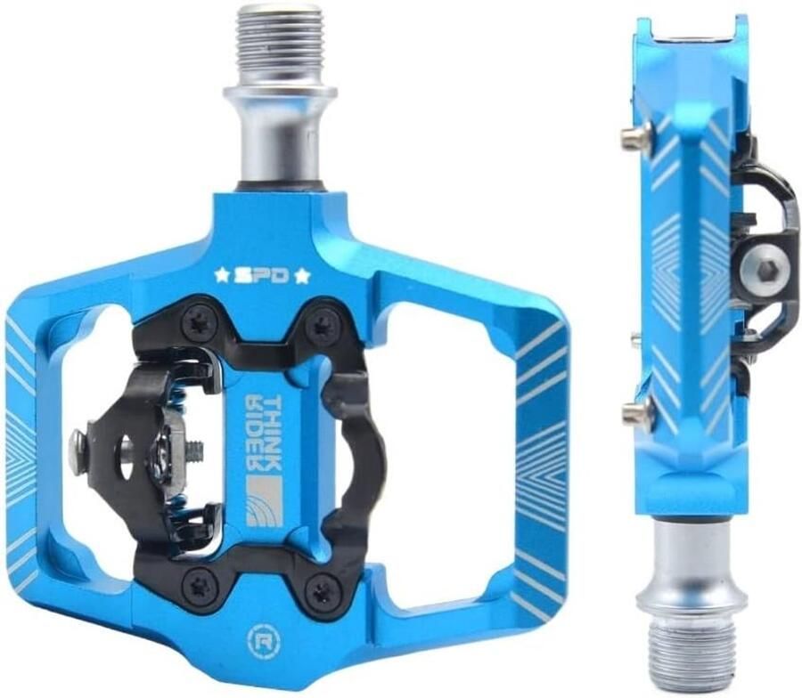 Fiets Pedalen Lock Pedalen MTB Fietsen Aluminium Anti-Slip 106x92mm Blauw