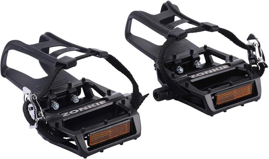 Fiets Pedalen met Clips en Rie voor Racefiets Mountainbike en Hometrainer 9 16 inch