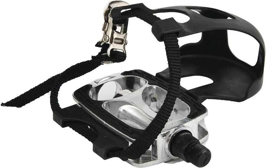 Fiets Pedalen met Teenclips en Verstelbare Banden voor Mountainbike en Spinningfiets