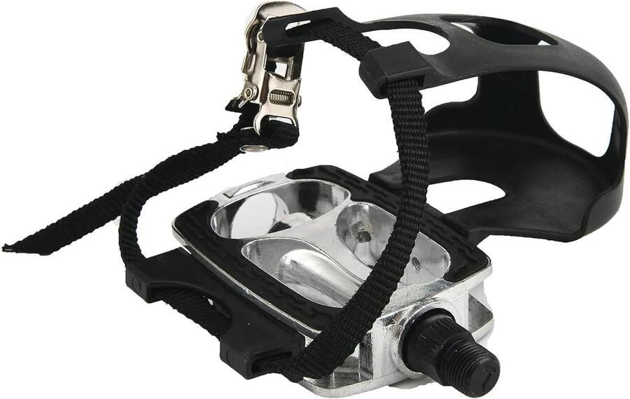 Fiets Pedalen met Teenclips en Verstelbare Banden voor Mountainbike en Spinningfiets