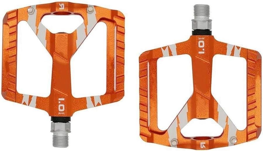 Fiets Pedalen Mountainbike Pedalen Soepel Fietsen Ultra Licht Antislip 110x97x19mm Oranje