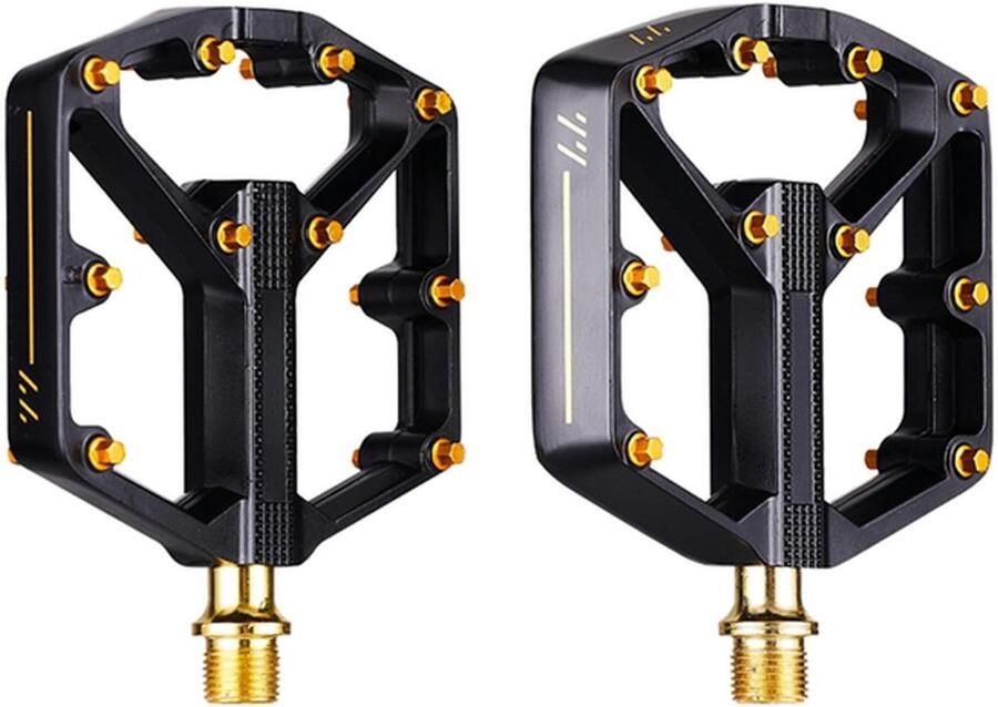 Fiets Pedalen Mountainbike Pedalen Veilig Fietsen Antislip Grip 100x100mm Goud