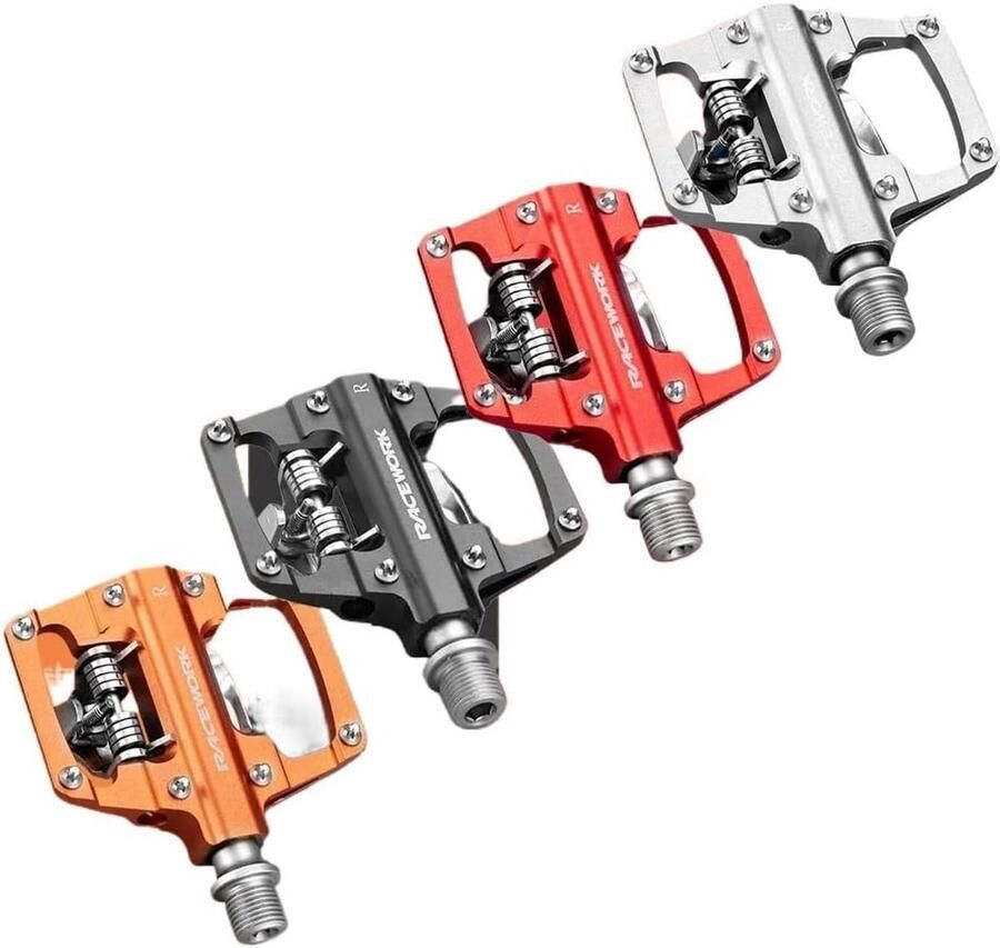 Fiets Pedalen MTB Clipless Zelfborgend Fietsen CNC Aluminiumlegering 300 Grams Oranje