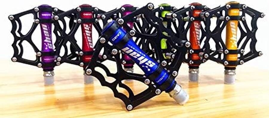 Fiets Pedalen MTB Pedalen Aluminium Mountainbiken Antislip en Waterdicht 300 Gram Blauw