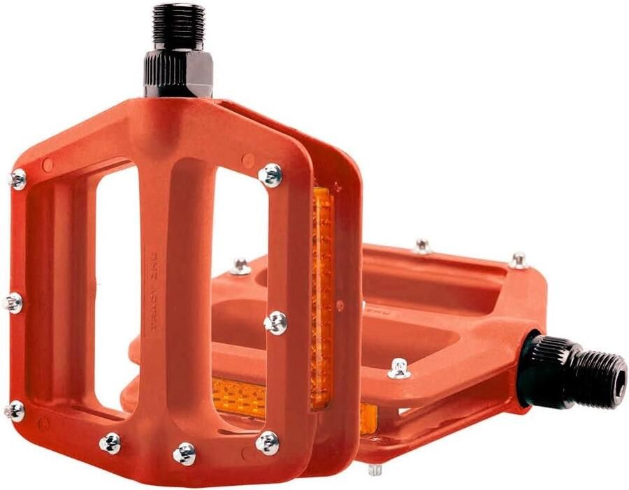 Fiets Pedalen MTB Pedalen Buiten Fietsen Antislip Oppervlak Standaard Maat Oranje
