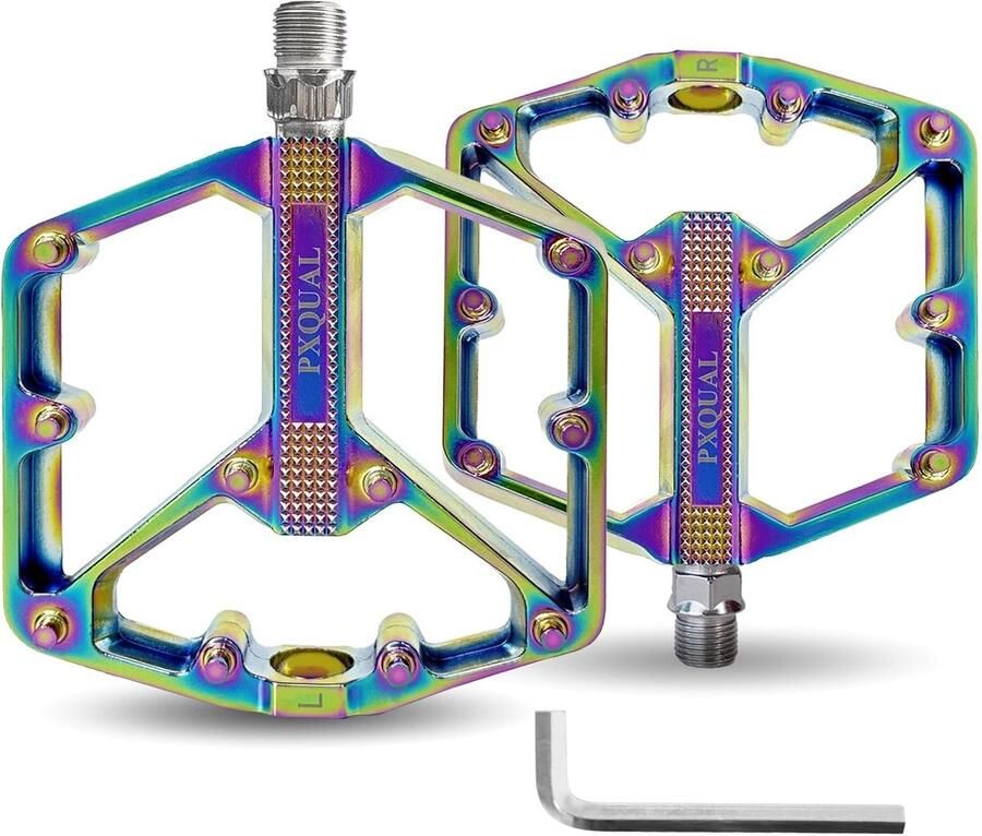 Fiets pedalen MTB pedalen plat Off-road rijden Brede anti-slip platform 9 16 inch draad Olie Slick
