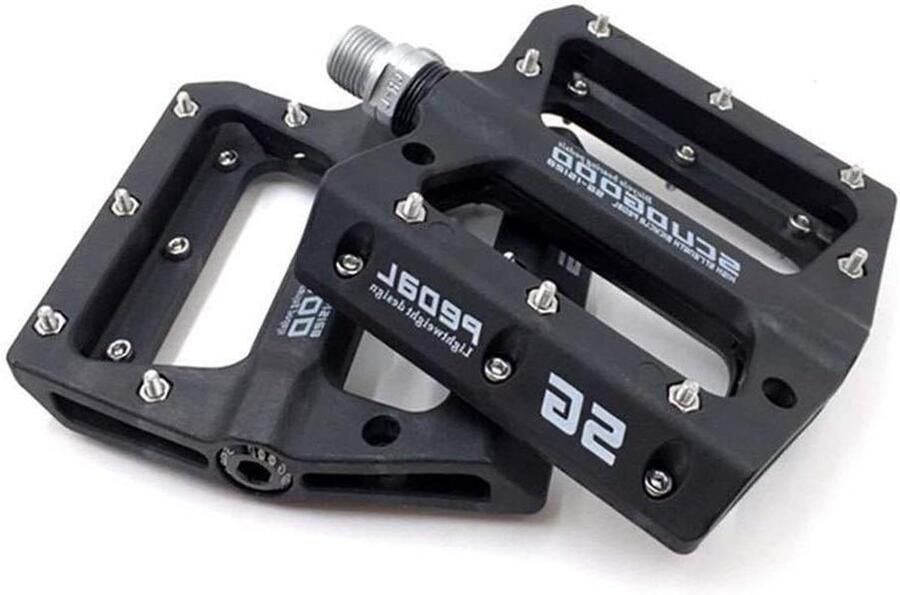 Fiets Pedalen MTB Pedalen Sportief Fietsen Anti-slip Spikes 380g Zwart