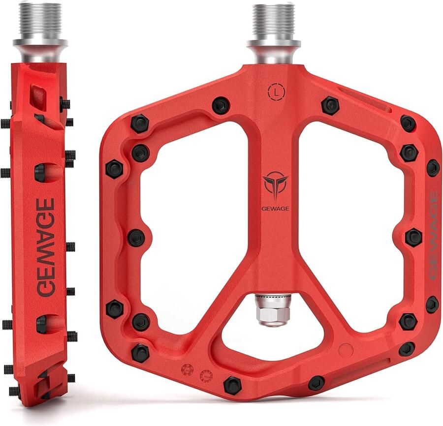 Fiets pedalen MTB pedalen Sportief fietsen Antislip grip pinnen 9 16 inch Rood