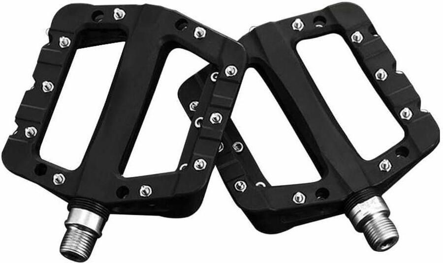Fiets Pedalen MTB Pedalen Veilig Fietsen Antislip Pinnen Brede Platform Zwart