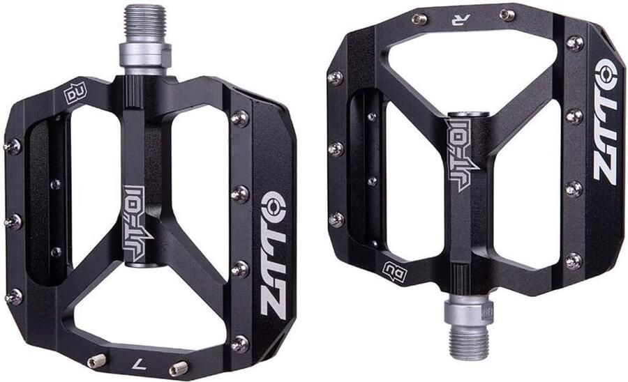 Fiets Pedalen MTB Platte Pedaal Fietsen Met Grip Aluminiumlegering Duurzaam 106 x 100 mm Zwart