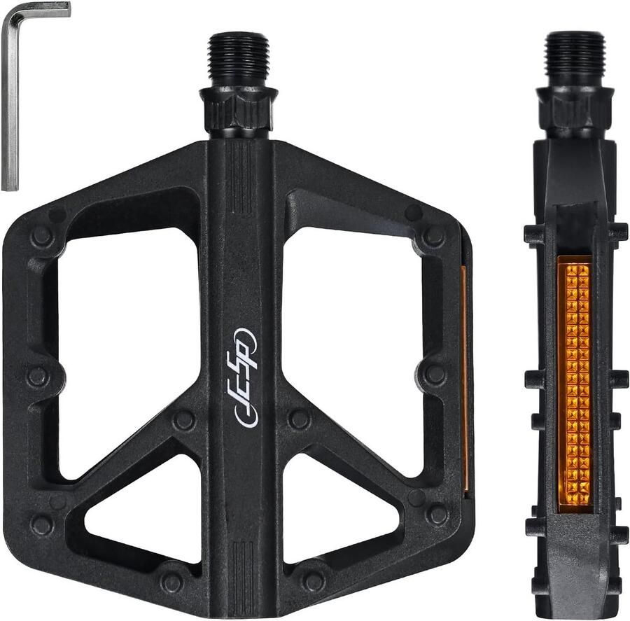 Fiets Pedalen Nylon Fiber met Reflectoren Lichtgewicht 9 16 Inch voor MTB Racefiets