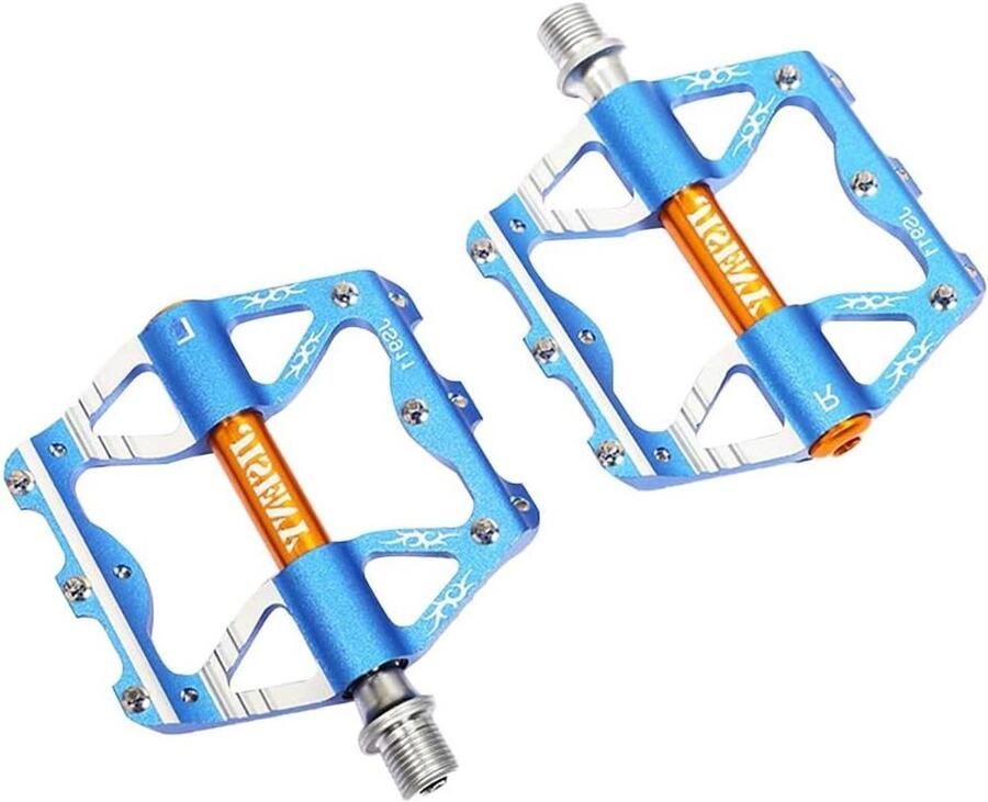 Fiets Pedalen Platform Pedalen Veilig Fietsen Anti-slip Grip Standaard Maat Blauw