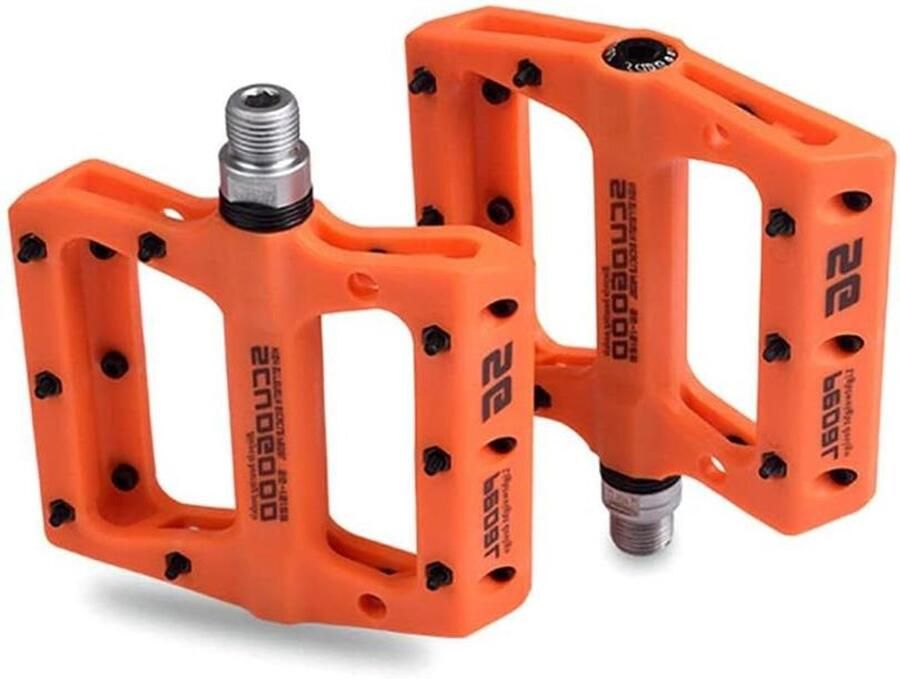 Fiets Pedalen Platte Fietspedalen Buiten Fietsen Antislip Oppervlak 1 Paar Oranje