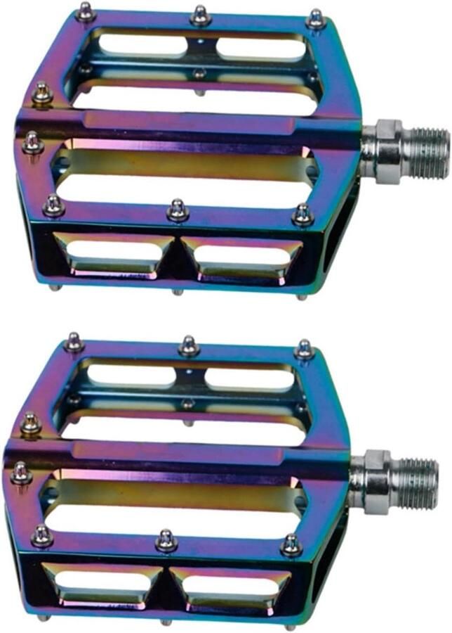 Fiets Pedalen Platte Fietspedalen Fietsen Onderhoud Afneembare Spikes 12x10x Metaal
