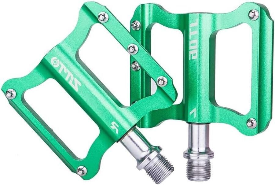 Fiets Pedalen Platte Pedaal Fietsen Ultralight Aluminium 66x98mm Groen