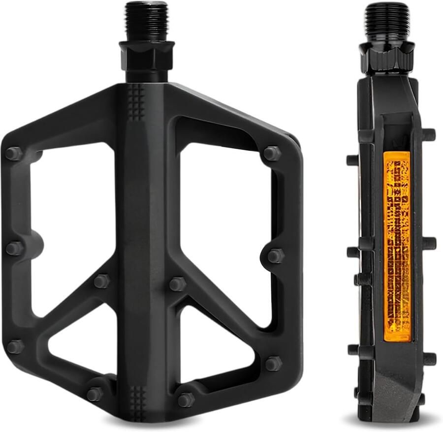 Fiets Pedalen Platte Pedalen Mountainbiken Antislip Pinnen 9 16 Inch Zwart