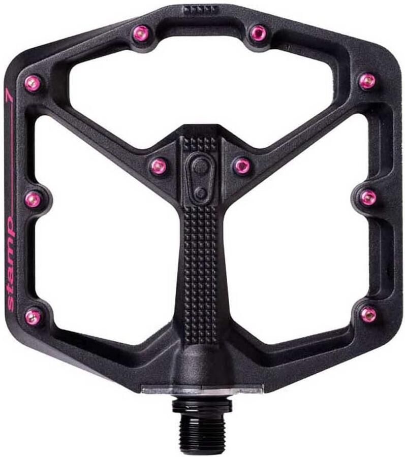 Fiets pedalen Platte pedalen Mountainbiken Optimale schoen interface Maat L Zwart Roze