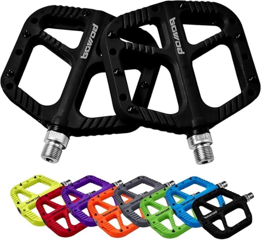 Fiets Pedalen Platte Platform Pedalen Mountainbiken Lichtgewicht Nylon Composiet 9 16 Inch Zwart