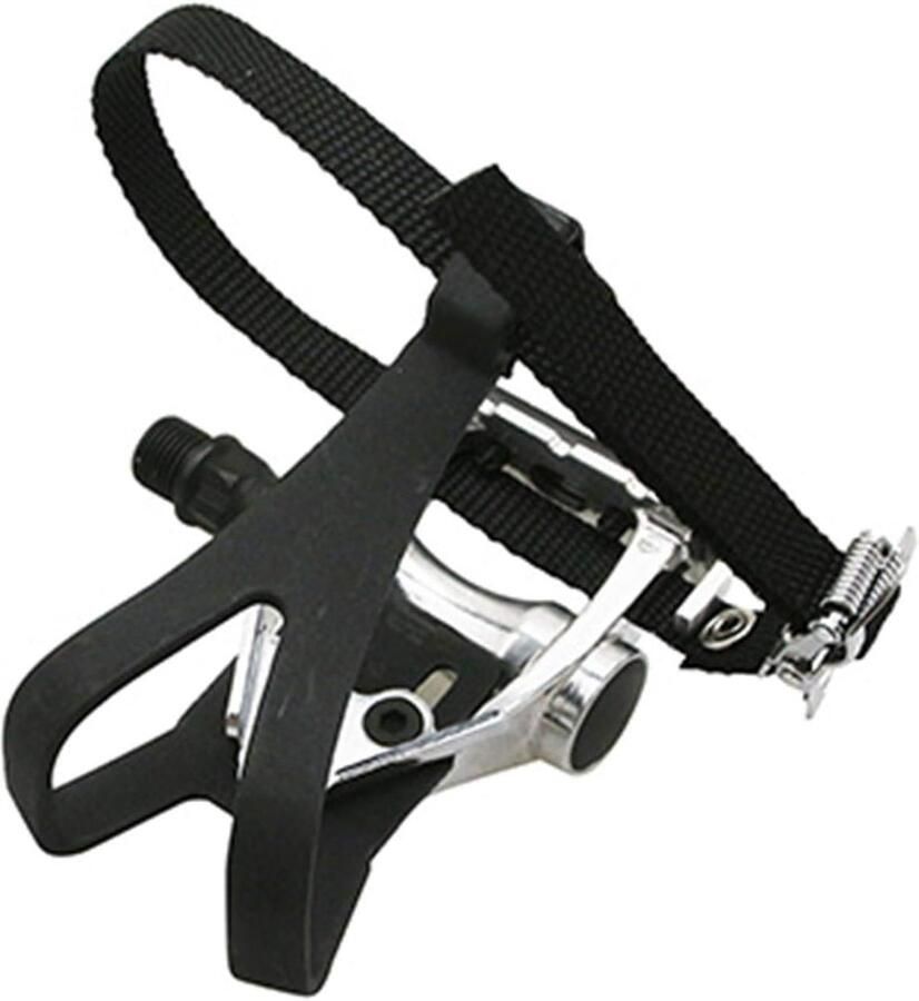 Fiets pedalen Race pedalen Wegwielrennen Met voetband 9 16 inch Zilver