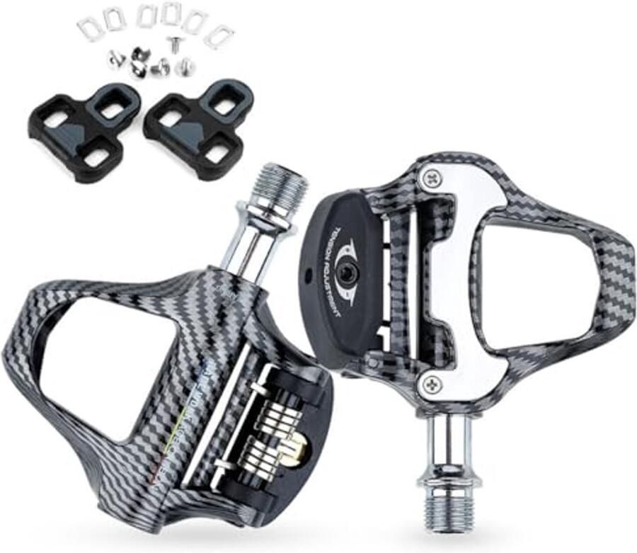 Fiets pedalen Racefiets onderdelen Wielrennen Maximale krachtoverbrenging 3K carbon fiber Grijs