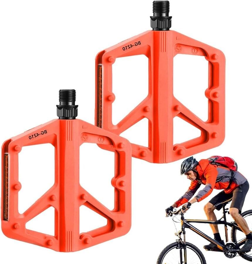 Fiets Pedalen Racefiets Trappers Cardio Fitness 10 Antislip Pinnen 10.5x8x Oranje