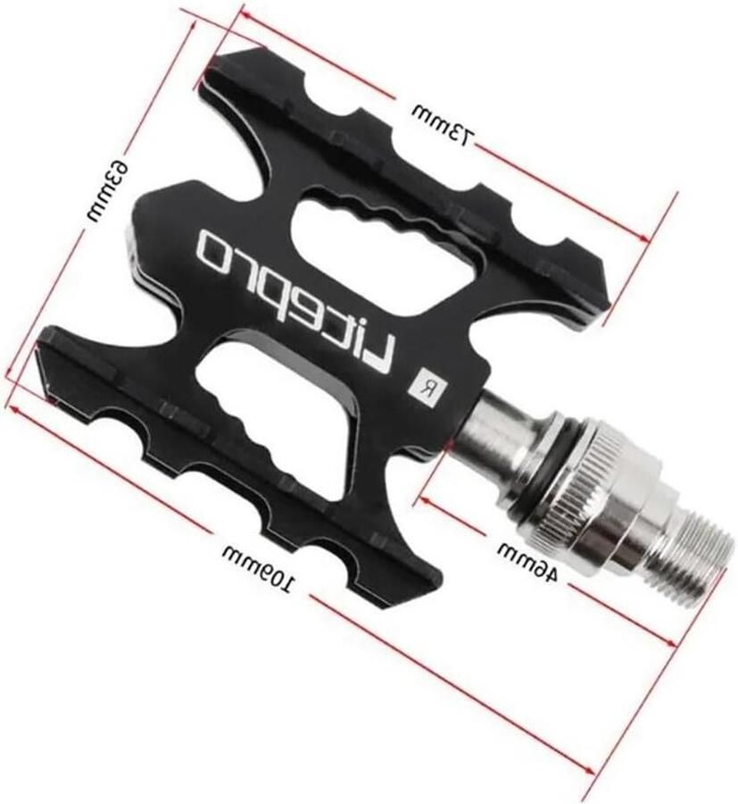 Fiets pedalen Snel sluitend Buiten fietsen Ultralicht aluminium 109 mm x 63 mm Zilver