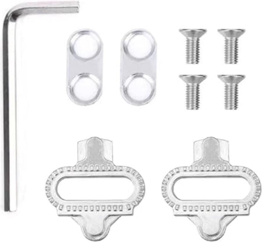 Fiets Pedalen Studs MTB Noppen Set Fietsen met Klikpedalen Verstelbare Positionering 2-Gaats Zwart