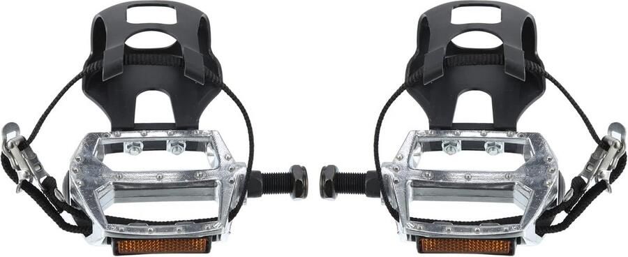 Fiets Pedalen Vaste Voet Pedalen Comfortabel Fietsen Anti-slip Ontwerp 12.7mm Schroefdraad Zilverkleurig