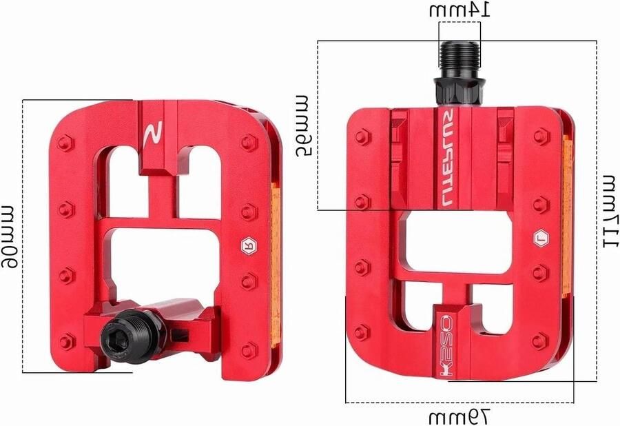 Fiets Pedalen Vouwpedalen Mountainbike Veilig Fietsen Anti-slip Oppervlak Universele Schroefdraad Zilver