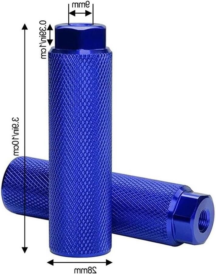 Fiets Pegs Fietspedalen Extra Mountainbiken Antislip Textuur 100 mm Lengte Blauw
