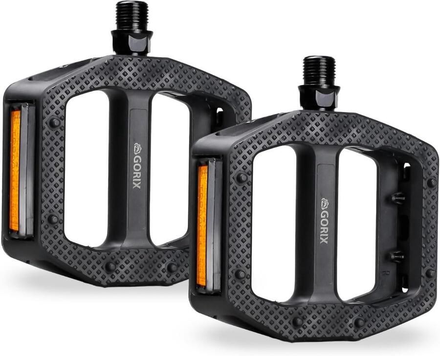 Fiets Platte Pedalen Brede Antislip Mountainbikes Fietsen Hars Materiaal 9 centimeter Zwart