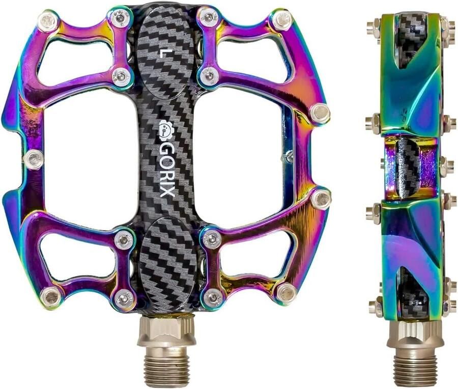 Fiets Platte Pedalen Brede Fietspedalen Mountainbike Wegfiets Antislip Pin Design 99 x 92 mm Olie Slick