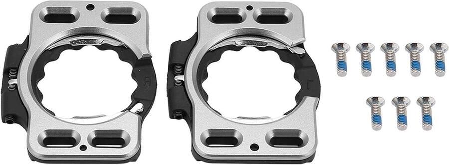 Fiets Schoenplaatjes Cleats Fietsonderdelen Fietsen Bescher Corrosiebestendig Aluminium 9 Schroeven Zwart Zilver