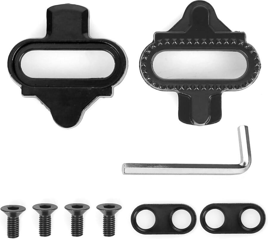Fiets schoenplaatjes Cleats set Fietsen en sport Roestvrij staal materiaal 14x10x Zwart